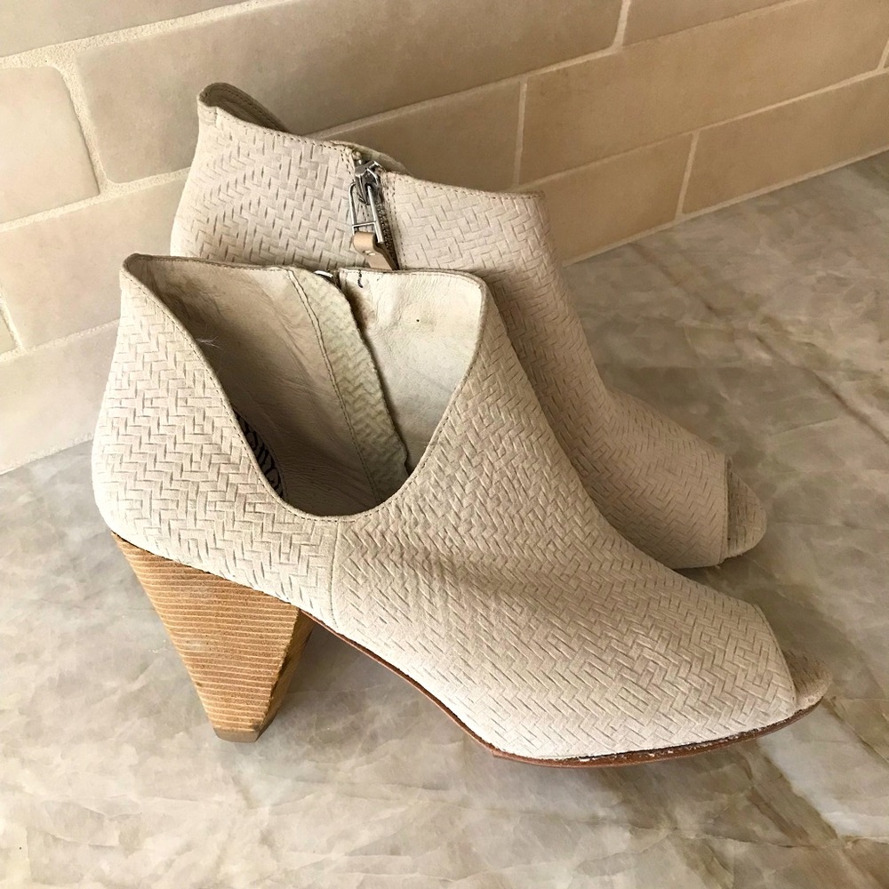 Matt Bernson Anthropologie Woven Jagg Natural Suede Leather Shooties Booties